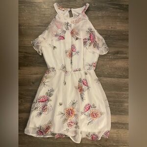 Floral Ruffle Sleeve Dress